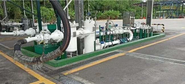 Unidad de descargue de petróleo crudo